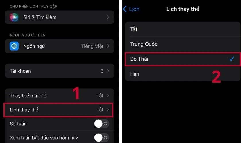 Cách cài lịch âm trên iPhone bằng lịch Do Thái